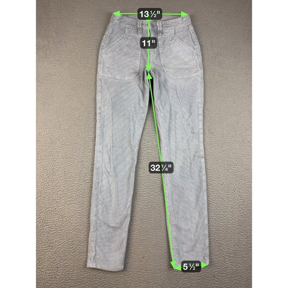 American Eagle Jean Womens 2 Long Blue Stretch Classic Skinny High Rise Corduroy - Picture 3 of 7